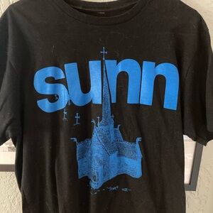 Sunn O))) band T shirt, L, lightly cropped